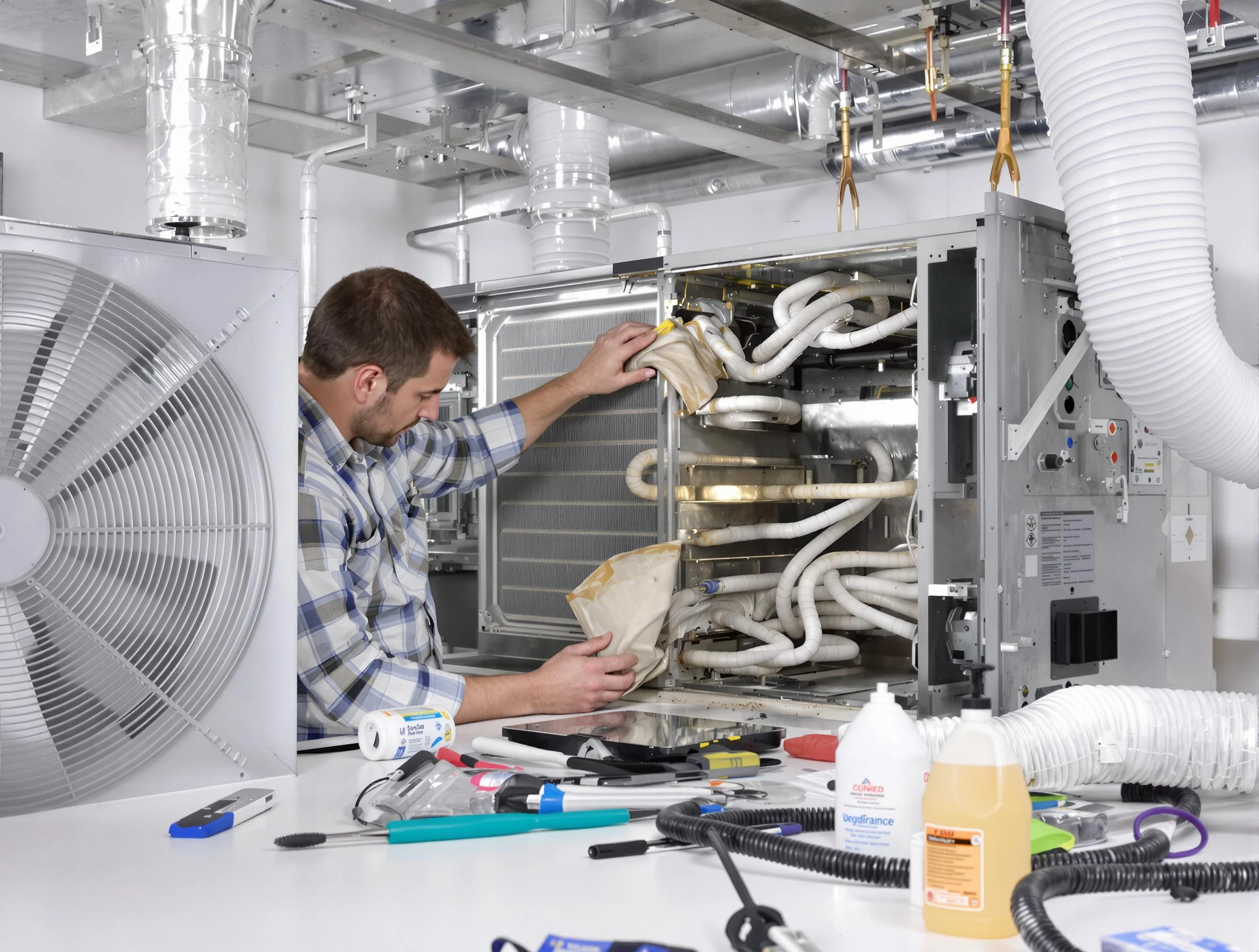 Rio Communities Air Duct Cleaning specialist performing precision AC coil cleaning in Rio Communities